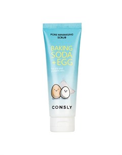 Скраб для лица с содой и яичным белком baking soda egg pore minimising scrub Consly