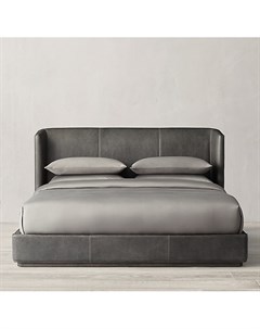 Кровать alessia leather серый 174x120x214 см Idealbeds