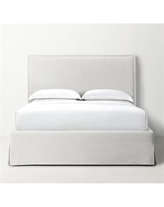 Кровать kenlie velvet slipcovered серый 150x110x212 см Idealbeds