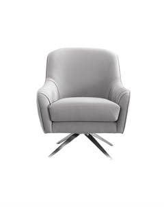 Вращающееся кресло из велюра garda decor серый 83x92x75 см Garda decor
