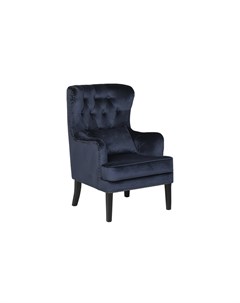 Кресло rimini велюровое синее черный 74 0x104 0x84 0 см Garda decor