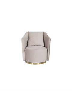 Кресло verona вращающееся велюровое бежевое золото белый 70x80x77 см Garda decor