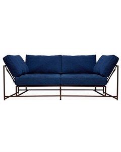 Двухместный диван дэним синий 193x63x90 см The_sofa