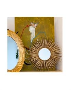 Зеркало настенное харвест золотой 2 см Object desire