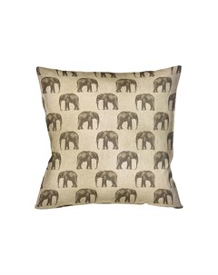 Интерьерная подушка группа слонов в бежевом бежевый 45x12x45 см Object desire