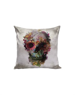 Подушка flower skull by ali gulec мультиколор 40x40 см Icon designe