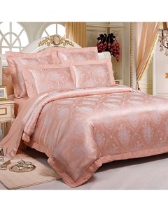 Постельное белье семейный комплект розовый 60x45x12 см Kingsilk