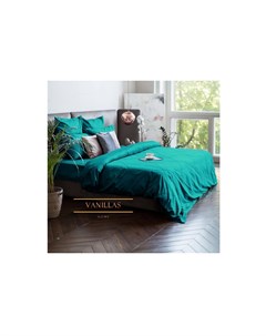 Комплект постельного белья изумрудные холмы бирюзовый 180x210 см Vanillas home