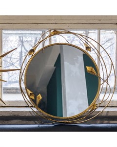 Настенное зеркало эвита золотой 103x103x5 см Object desire