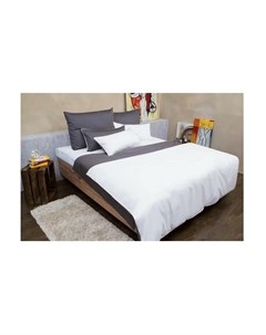 Комплект постельного белья 2 спальный graphite white серый 43x10x32 см Elhomme