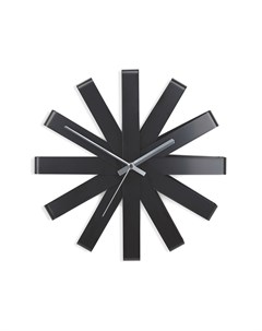 Часы настенные ribbon черный 30x30x5 см Umbra