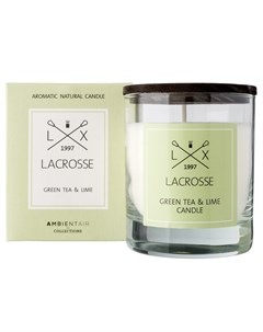 Свеча ароматическая lacrosse зеленый чай и лайм прозрачный 8x9x8 см Ambientair