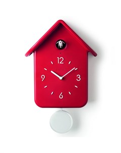 Часы с кукушкой красный 24x29x12 см Guzzini