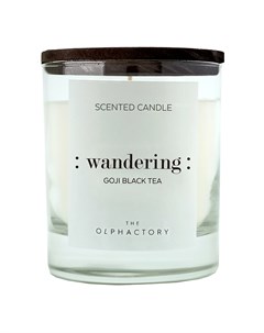 Свеча ароматическая тhe olphactory wandering black ягоды годжи 40 ч белый 9 см Ambientair