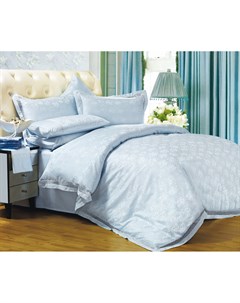 Комплект постельного белья евро голубой 50 0x5 0x37 0 см Asabella