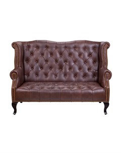 Диван из кожи royal sofa brown коричневый 156x111x77 см Mak-interior