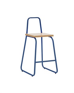 Полубарный стул bauhaus с высокой спинкой синий 43 0x92 0x50 0 см Woodi