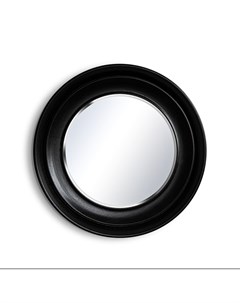 Круглое зеркало в раме prince черный 76x76x6 см Miljö