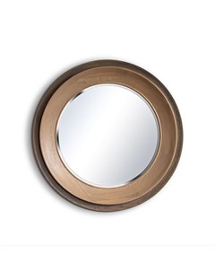 Круглое зеркало в раме double delight коричневый 6 см Miljö