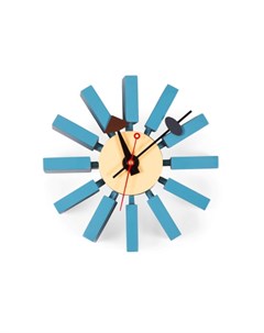 Часы настенные block clock синий 7 см Desondo