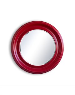 Круглое зеркало в раме merlin красный 4 см Miljö