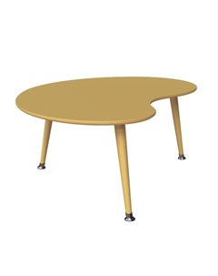 Журнальный стол почка монохром желтый 43 0x60 0x90 0 см Woodi