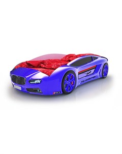 Кровать машина карлсон roadster ауди с подсветкой дна и фар синий 105x49x174 см Magic cars