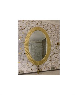 Зеркало круглое настенное fashion indio золотой 91x130x3 см Inshape