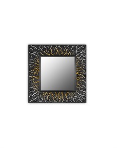 Квадратное зеркало настенное coral 75 черный 75x75x3 см Inshape