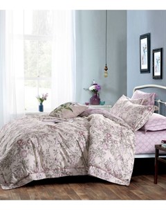Комплект постельного белья евро розовый 50x5x37 см Asabella