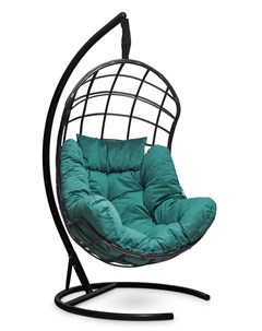 Подвесное кресло кокон барселона плюс с зеленой подушкой зеленый 110x195x110 см Лаура