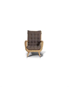 Кресло плетеное с подушками толедо бежевый 68x90x76 см Outdoor