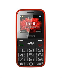 Мобильный телефон tm b227 красный Texet