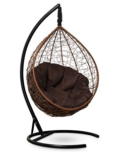 Подвесное кресло кокон sevilla verde velour горячий шоколад с коричневой подушкой коричневый 110x195 Лаура