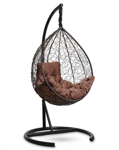 Подвесное кресло кокон sevilla comfort коричневое с коричневой подушкой коричневый 105x195x105 см Лаура