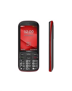 Мобильный телефон tm b409 черный красный Texet