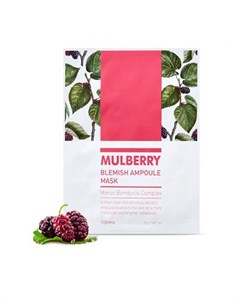 Маска на тканевой основе для устранения покраснений mulberry blemish ampoule mask A'pieu
