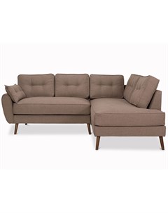 Угловой диван vogue коричневый 227x91x182 см Myfurnish
