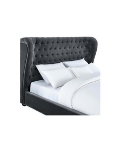 Мягкая кровать brussel серый 180x140x215 см Icon designe