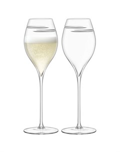 Набор бокалов для шампанского signature verso tulip 2 шт прозрачный 25 см Lsa international