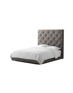 Мягкая кровать dark velvet 200 200 серый 216 0x150x215 см Myfurnish