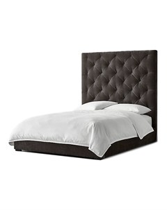 Мягкая кровать velvet 200 200 серый 216 0x150x215 см Myfurnish