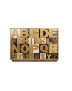 Комод alphabeto birch коричневый 130x102x40 см Etg-home