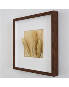 Панно с золотой пшеницей мультиколор 25x25 см Wowbotanica