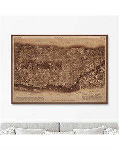 Репродукция картины на холсте new york city photo ii 1922г коричневый 105x75 см Картины в квартиру