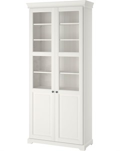 Шкаф книжный со стеклянными дверьми Лиаторп 792 440 43 Ikea