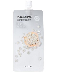 Маска для лица гелевая Pure Source Pocket Pack Pearl ночная 10мл Missha
