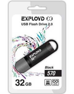 Usb flash 570 32Gb черный Exployd
