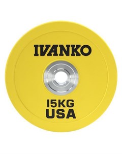 Диск для штанги OBPX 15 кг желтый IV OBPX 15KG 00 00 00 Ivanko