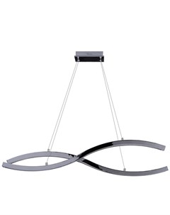 Потолочный подвесной светильник Светодиодная люстра LED Geometria хром 60Вт 3000K 3400 Lm коллекция  Benetti
